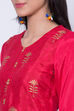 Pink Viscose Straight Kurta image number 1