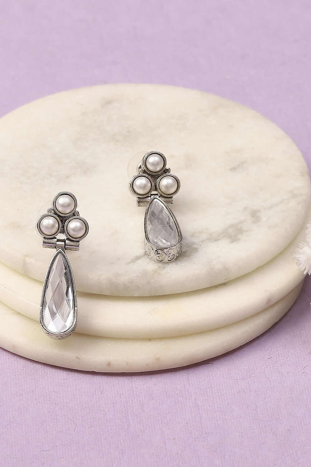 Oxidised Alloy Earrings image number 0