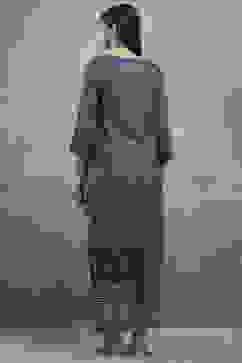 Blue Viscose Straight Kurta Pants Set image number 4