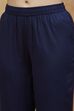Blue Viscose Rayon Straight Printed Suit Set image number 2