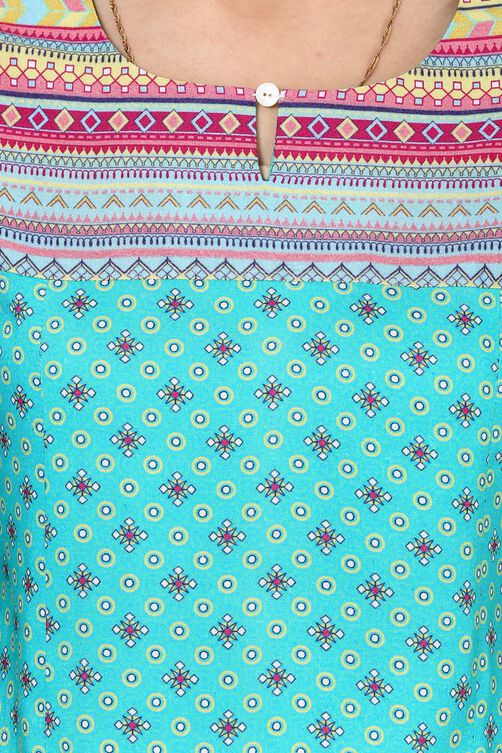Blue Straight Viscose Rayon Kurta image number 4