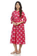 Fuschia Flared Cotton Dress image number 2
