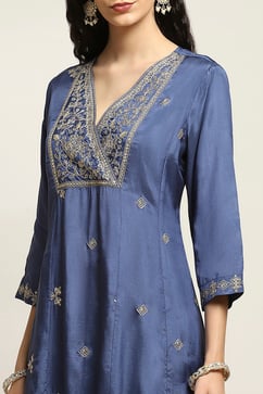 Blue Viscose Kalidar SET image number 1