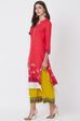 Coral Viscose Rayon Straight Kurta image number 2