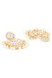Gold Metal Brass Earrings image number 3