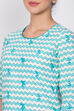 Turquoise Cotton Straight Kurta image number 1