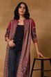 Maroon Polyester Regular Printed Cape image number 7