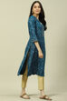 Teal Blue Viscose Straight Kurta image number 6