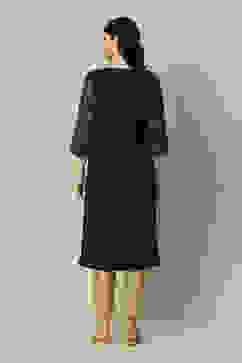 Blue LIVA Straight Printed Kurta image number 4