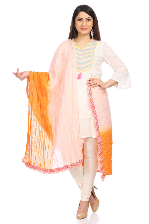 Orange Cotton Stoles image number 0