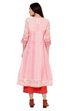 Pink Kalidar Gauge Kurta image number 3