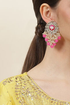 Pink Gold Plated Chandelier Earrings image number 1