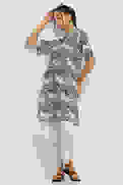 Black Printed Straight Kurta image number 0