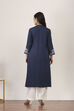 Blue Polyviscose Straight Kurtas image number 3