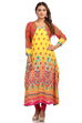Yellow Straight Cotton Kurta image number 0