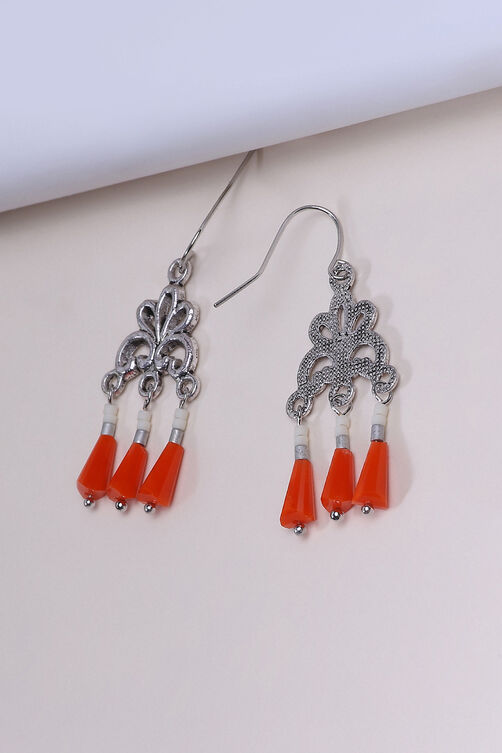 Turquoise Metal Brass Earring image number 2