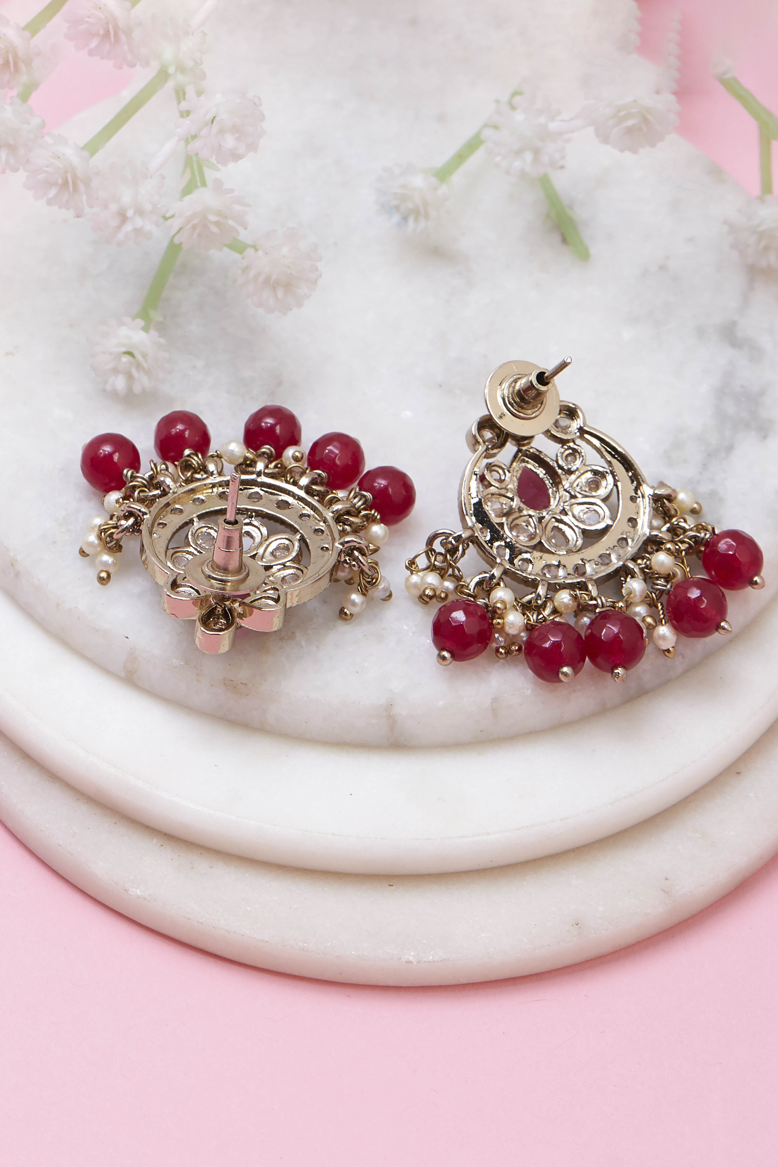 Red Brass Drop & danglers image number 2