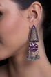 Purple Metal Brass Earring image number 0