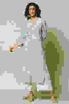 Green LIVA Straight Printed Kurta image number 5