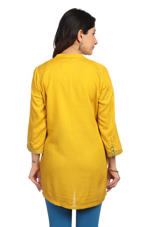 Fuschia A Line Viscose Indie Top image number 5