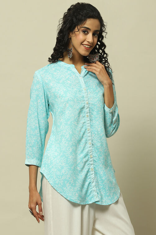 Aqua Rayon Slub Indie Top image number 4