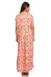 Peach Flared Viscose Dress image number 4
