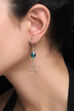 Blue Metal Brass Earring image number 0