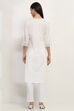 White Cotton Straight Kurta image number 3