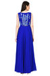 Blue Flared Viscose Kurta image number 4