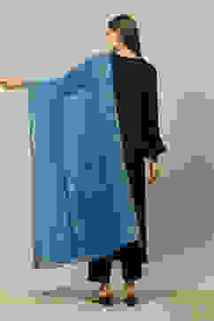 Blue Polyester Printed Dupatta image number 1