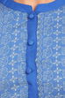 Blue Straight Cotton Kurta image number 4