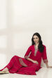 Red Viscose Straight SET image number 0