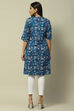 Navy Rayon Staight Kurta image number 3