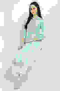 Teal Modal Blend Striped Straight Kurta image number 0