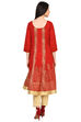 Maroon Kalidar Viscose Kurta image number 4