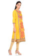 Mustard Straight Poly Cotton Kurta image number 2