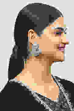 Dual Oxidised Alloy Earrings image number 3