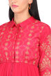 Pink Flared Viscose Kurta image number 1