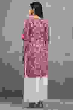 Pink Polyester Straight Kurta Pants Set image number 4