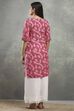 Pink Polyester Straight Kurta Pants Set image number 4