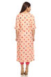 Peach Straight Viscose Kurta image number 4