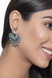 Turquoise Metal Brass Earring image number 1