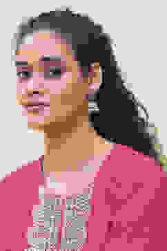 Pink Brass Jhumka image number 3