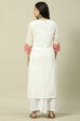 White Cotton Straight Kurta image number 4