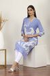 Blue Rayon A-line & Kalidar Kurtas image number 0