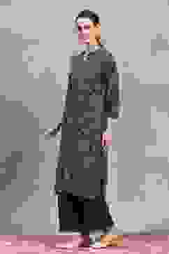 Blue Viscose Rayon Printed Straight Kurta image number 2