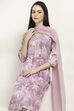 Mauve Cotton Straight Set image number 7
