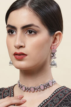 Light Pink Brass Earrings image number 2