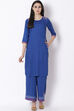 Blue Viscose Straight Kurta image number 0