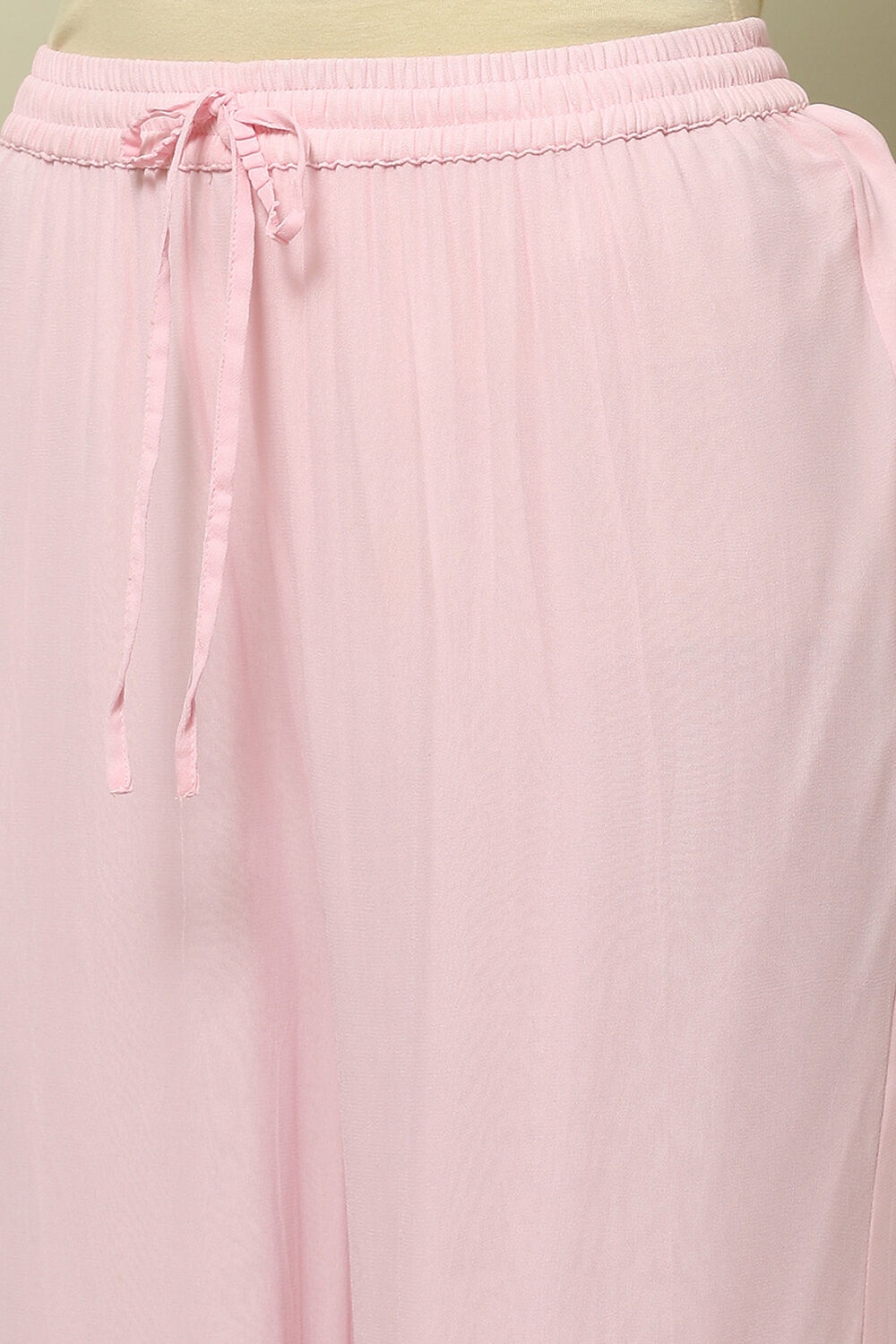 Blue Poly Georgette Solid Straight Fit Palazzo image number 1